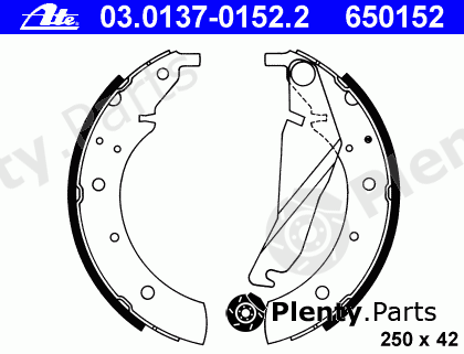  ATE part 03.0137-0152.2 (03013701522) Brake Shoe Set
