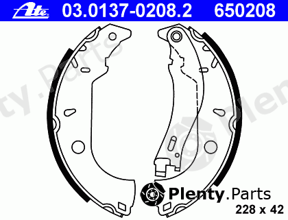  ATE part 03.0137-0208.2 (03013702082) Brake Shoe Set
