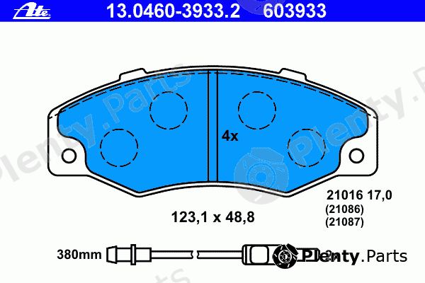  ATE part 13.0460-3933.2 (13046039332) Brake Pad Set, disc brake