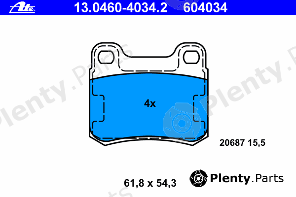  ATE part 13.0460-4034.2 (13046040342) Brake Pad Set, disc brake