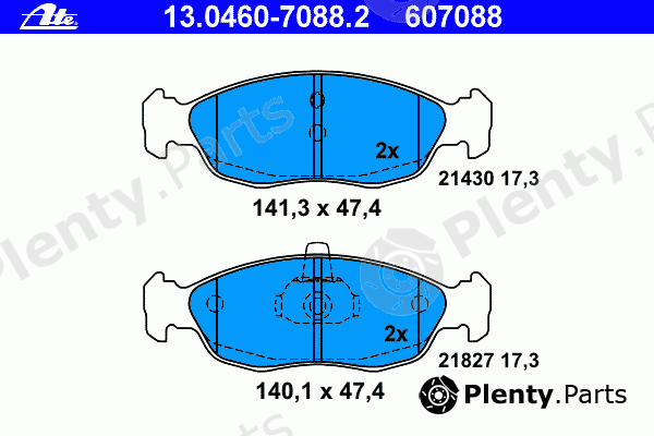  ATE part 13.0460-7088.2 (13046070882) Brake Pad Set, disc brake