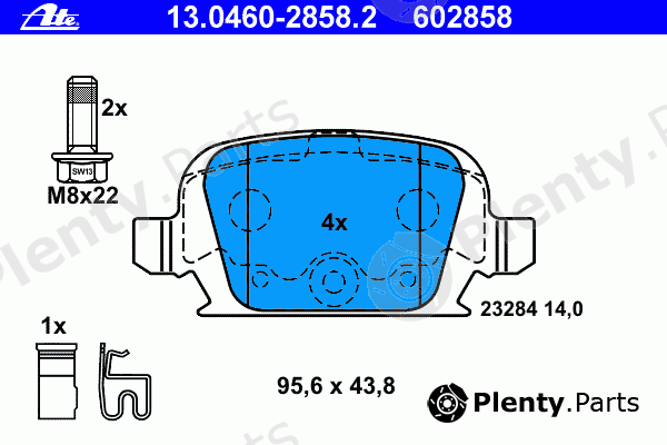  ATE part 13.0460-2858.2 (13046028582) Brake Pad Set, disc brake