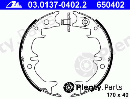  ATE part 03.0137-0402.2 (03013704022) Brake Shoe Set, parking brake