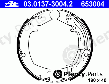  ATE part 03.0137-3004.2 (03013730042) Brake Shoe Set, parking brake
