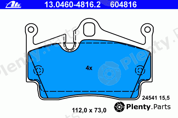  ATE part 13.0460-4816.2 (13046048162) Brake Pad Set, disc brake