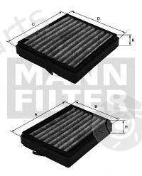  MANN-FILTER part CUK20000-2 (CUK200002) Filter, interior air