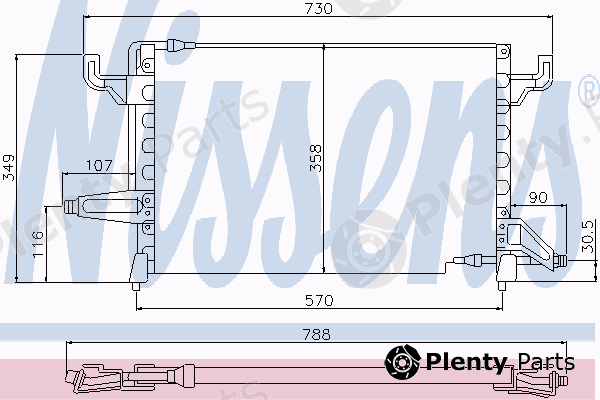  NISSENS part 94101 Condenser, air conditioning
