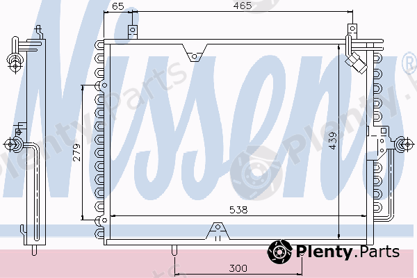  NISSENS part 94162 Condenser, air conditioning