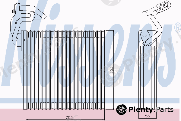  NISSENS part 92214 Evaporator, air conditioning