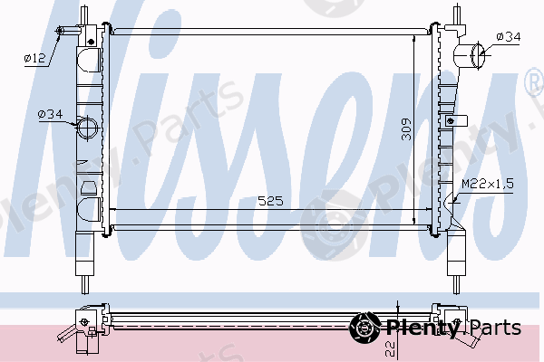  NISSENS part 632761 Radiator, engine cooling