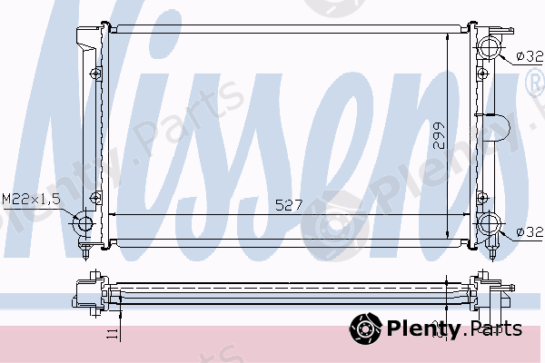  NISSENS part 65151A Radiator, engine cooling