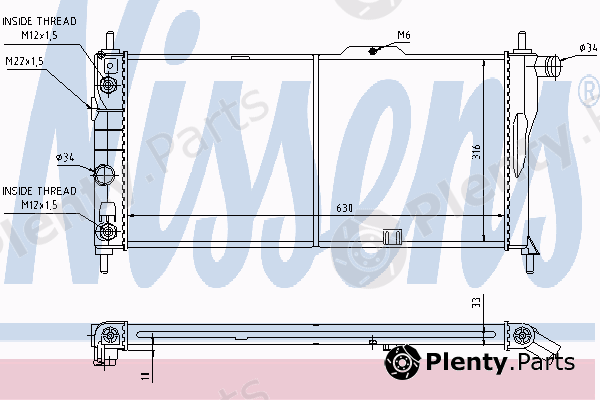  NISSENS part 63281 Radiator, engine cooling