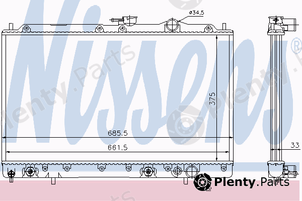  NISSENS part 62833 Radiator, engine cooling