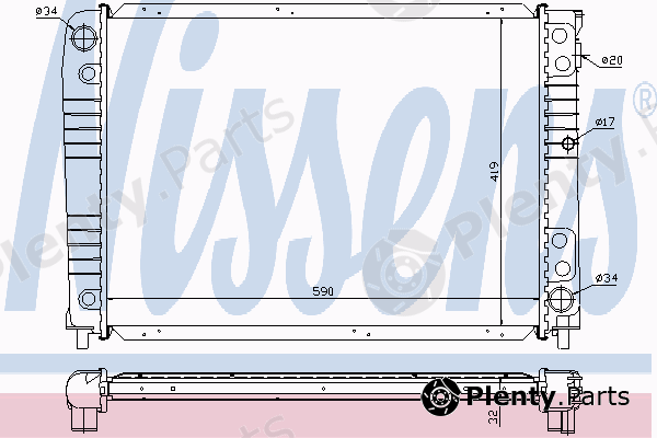  NISSENS part 65537A Radiator, engine cooling
