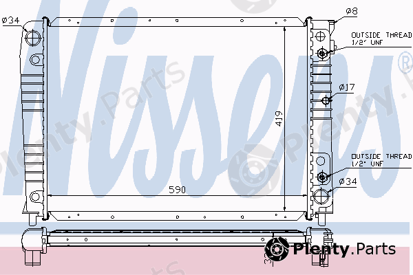  NISSENS part 65538A Radiator, engine cooling