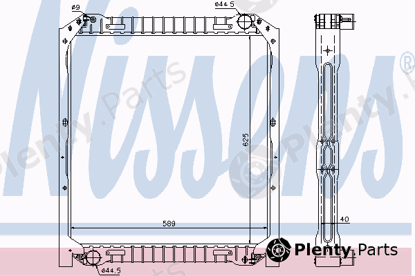  NISSENS part 62349A Radiator, engine cooling