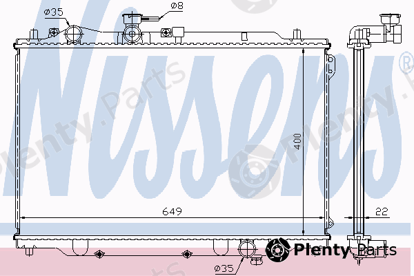  NISSENS part 62391A Radiator, engine cooling