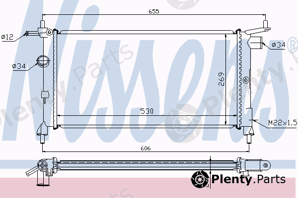  NISSENS part 632851 Radiator, engine cooling