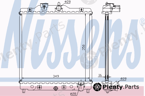  NISSENS part 63309A Radiator, engine cooling