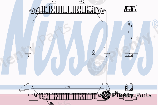  NISSENS part 62343A Radiator, engine cooling