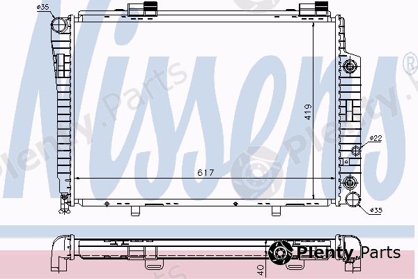 NISSENS part 62749A Radiator, engine cooling