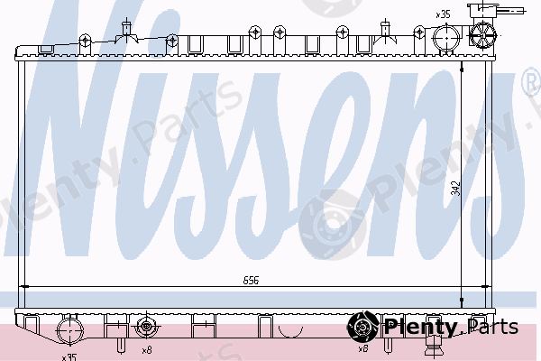  NISSENS part 62973 Radiator, engine cooling