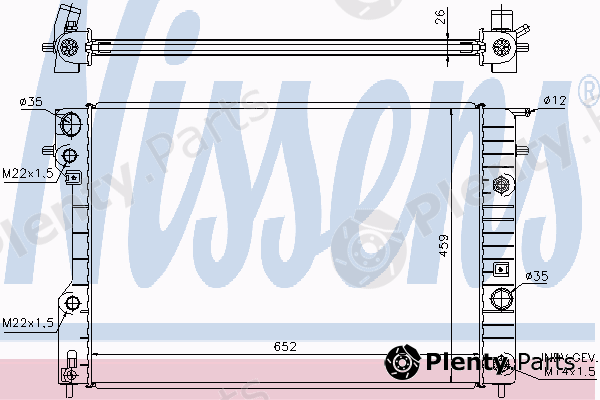  NISSENS part 63072A Radiator, engine cooling