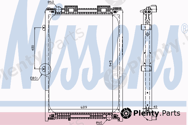  NISSENS part 62870A Radiator, engine cooling