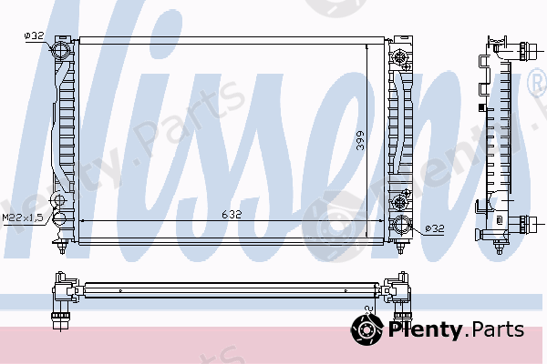  NISSENS part 60498A Radiator, engine cooling