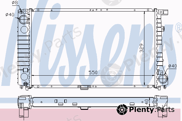  NISSENS part 60757A Radiator, engine cooling