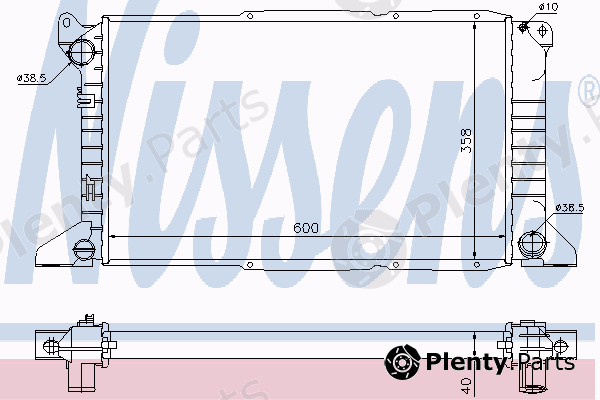  NISSENS part 62081A Radiator, engine cooling