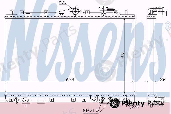  NISSENS part 67006 Radiator, engine cooling