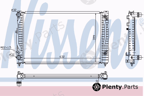  NISSENS part 60499A Radiator, engine cooling