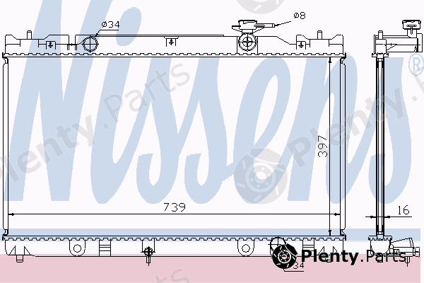  NISSENS part 64634A Radiator, engine cooling