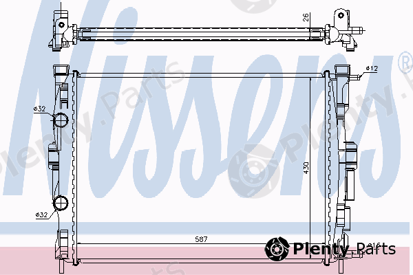  NISSENS part 63765A Radiator, engine cooling
