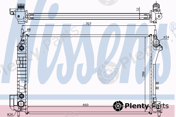  NISSENS part 63023A Radiator, engine cooling