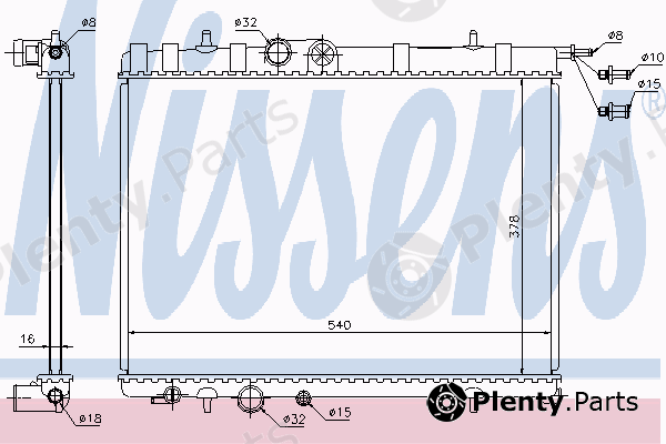  NISSENS part 63696 Radiator, engine cooling