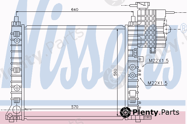  NISSENS part 62655 Radiator, engine cooling