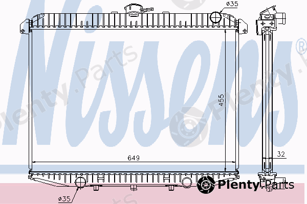  NISSENS part 62069A Radiator, engine cooling