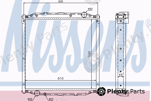  NISSENS part 62880A Radiator, engine cooling