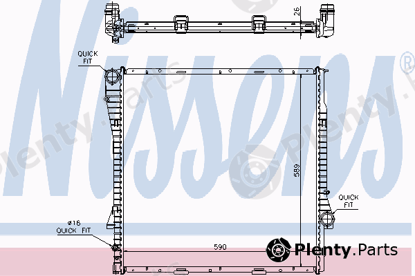  NISSENS part 60788A Radiator, engine cooling