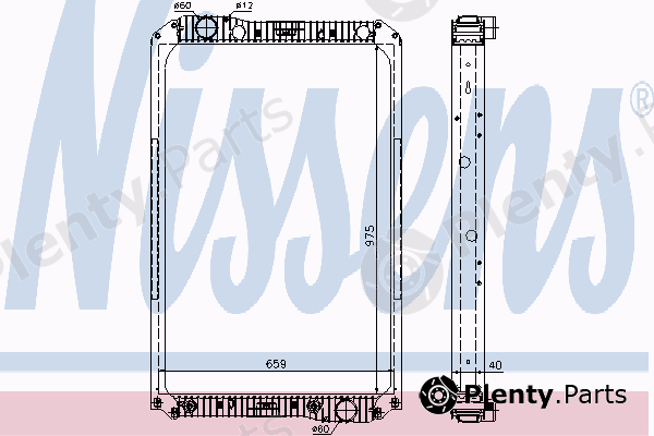  NISSENS part 62571A Radiator, engine cooling