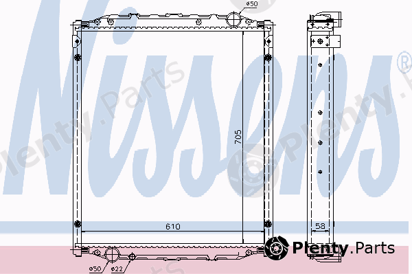  NISSENS part 67220A Radiator, engine cooling