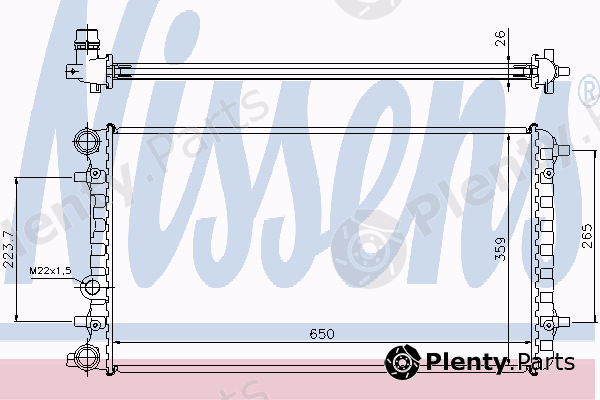  NISSENS part 65228A Radiator, engine cooling