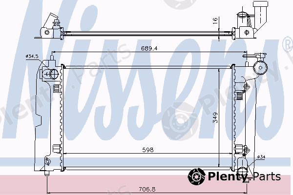  NISSENS part 64648A Radiator, engine cooling