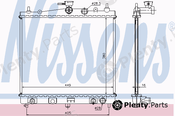  NISSENS part 68700A Radiator, engine cooling