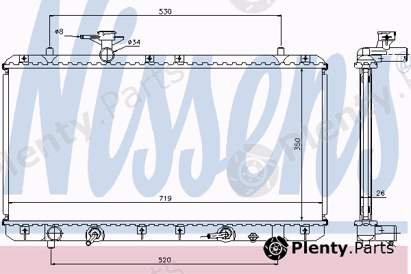  NISSENS part 64166A Radiator, engine cooling