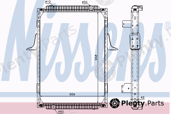  NISSENS part 63787A Radiator, engine cooling
