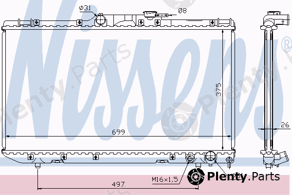  NISSENS part 64664A Radiator, engine cooling