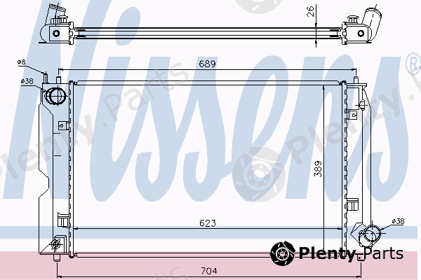 NISSENS part 64647A Radiator, engine cooling